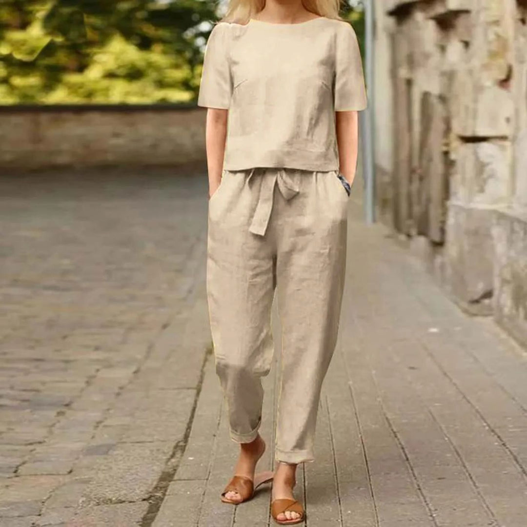 Heidi™ – Elegant Top og Bukse Sett i 2 Deler