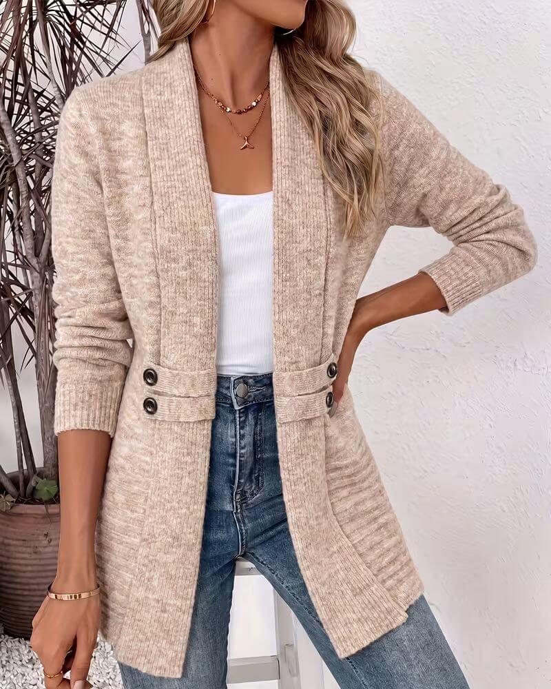 Helene™ - Elegant løs cardigan med åpen front