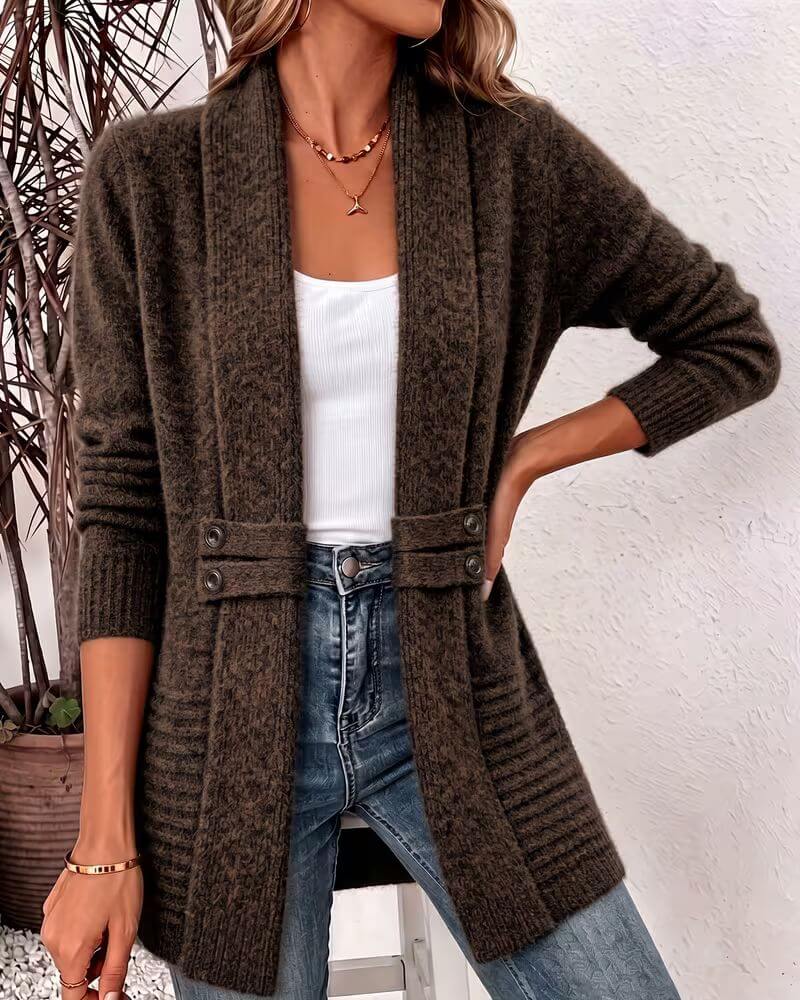 Helene™ - Elegant løs cardigan med åpen front
