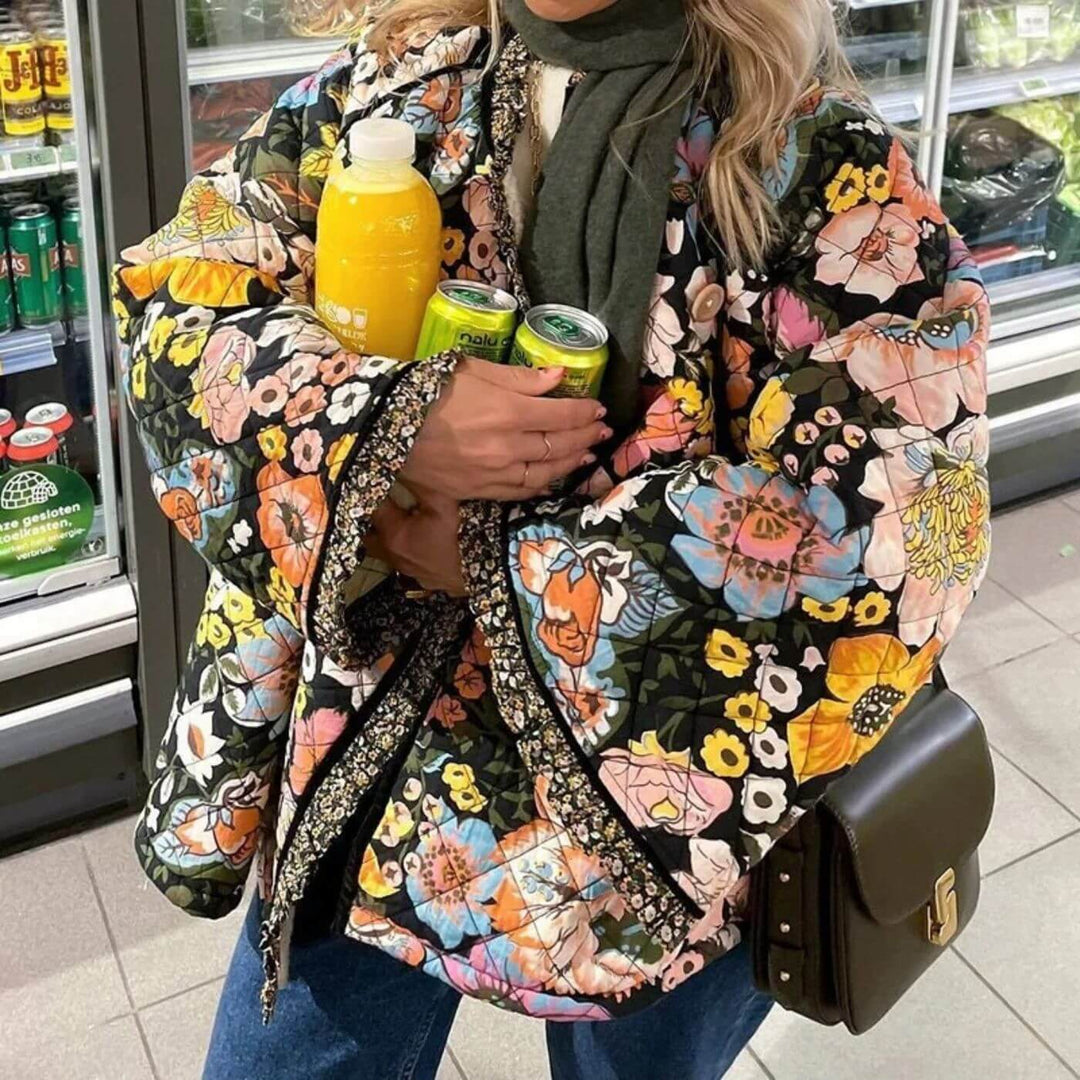 Iben™ - Elegant Blomstret Kåpe