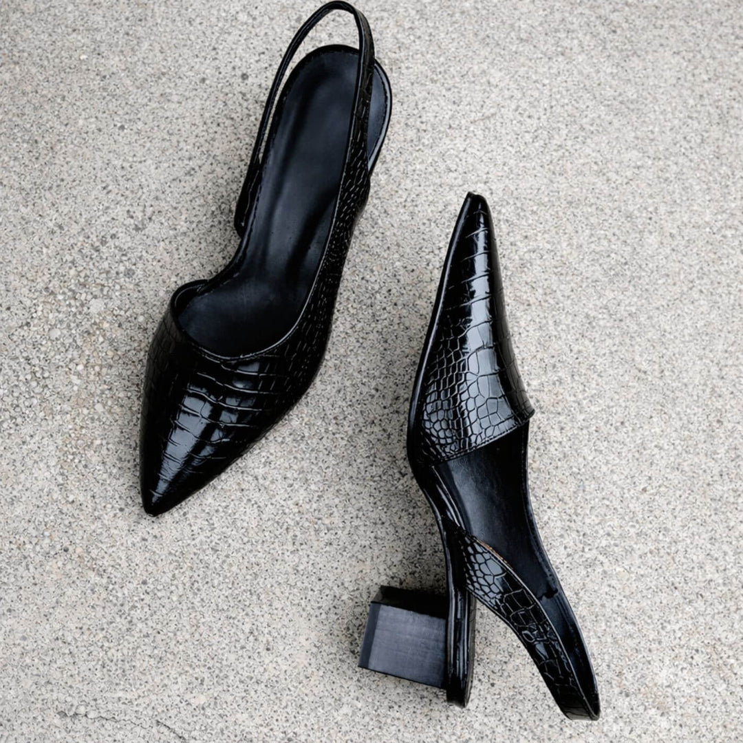 Iris™- Spisse Slingback Hæler
