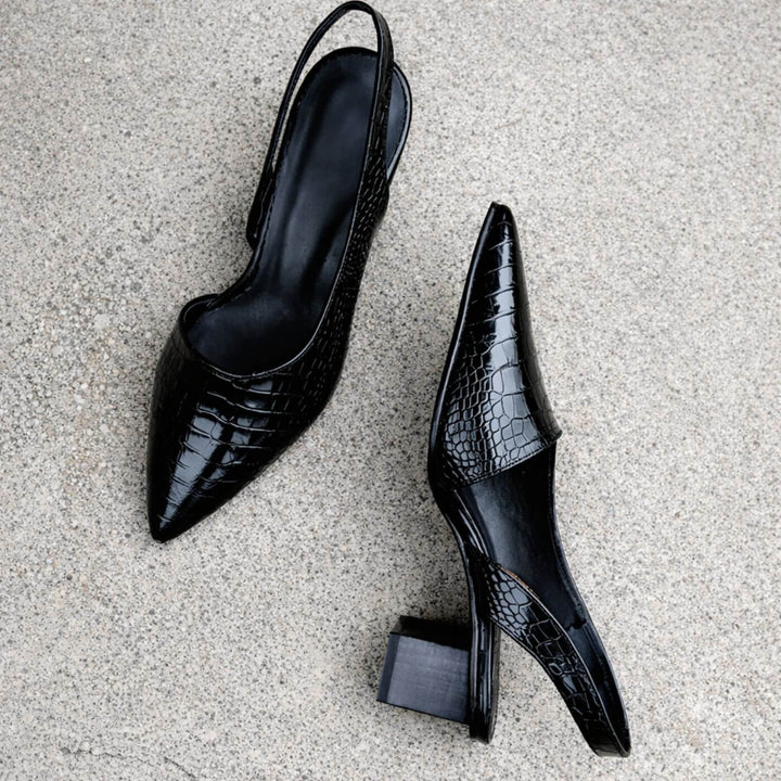 Iris™- Spisse Slingback Hæler