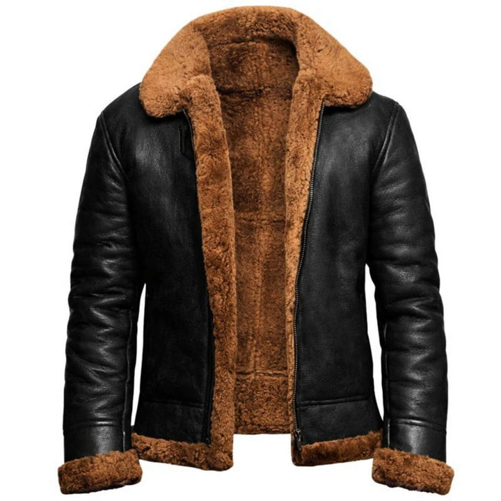 Iver™ – Luksuriøs skinnjakke med mykt plysjfôr