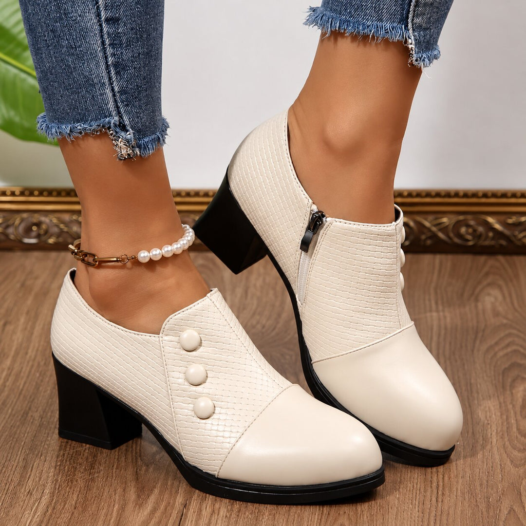 Mona™ – Ergonomiske Blokkhæl Ankelpumps