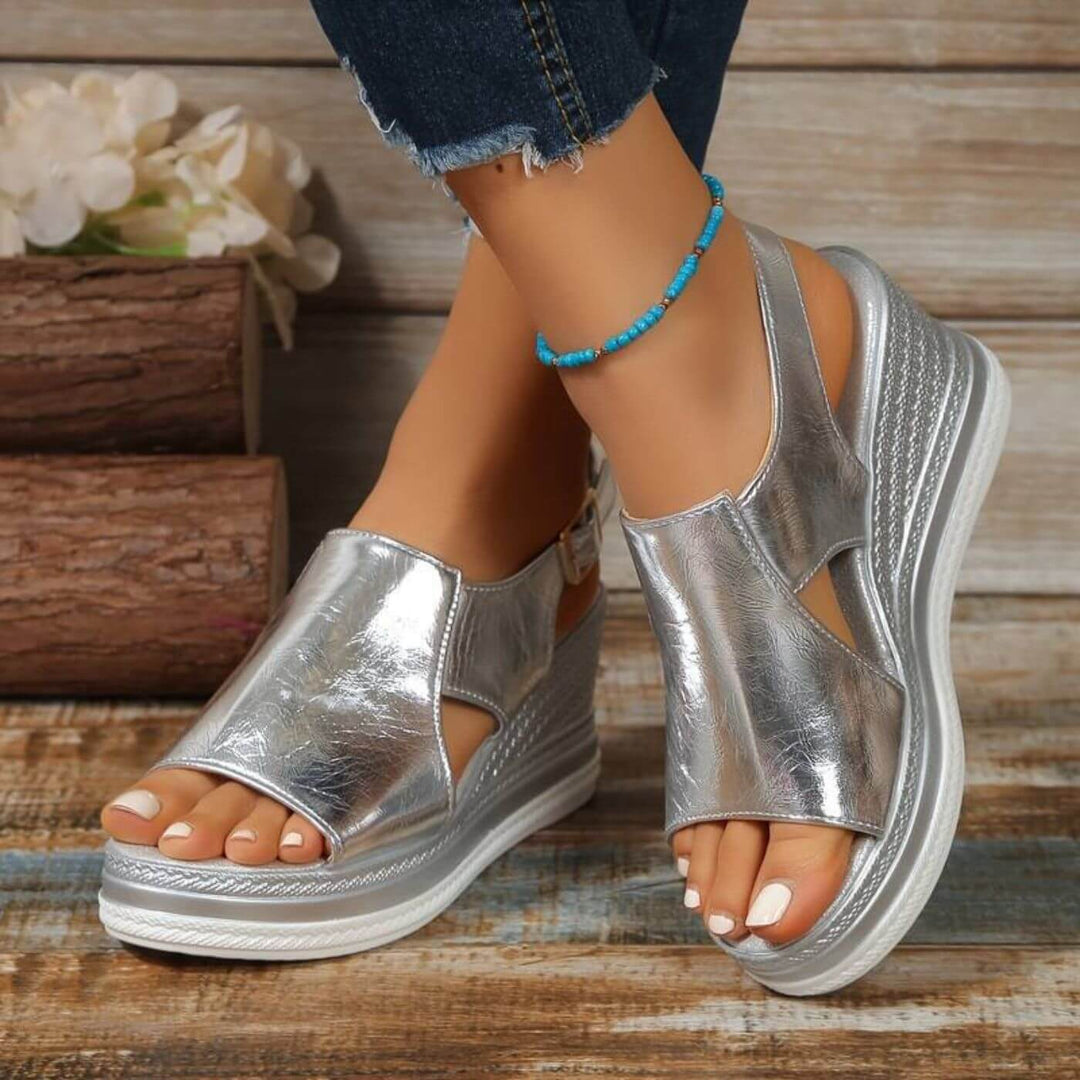 Janne™ – Elegante Ortopediske Kilesandaler