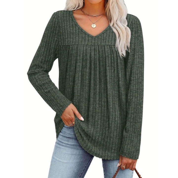 Karoline™- Lett Langermet Bluse