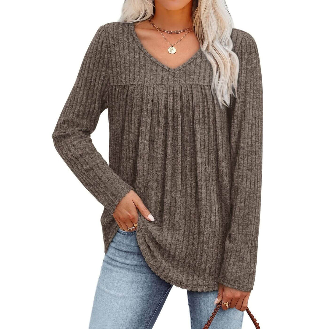 Karoline™- Lett Langermet Bluse