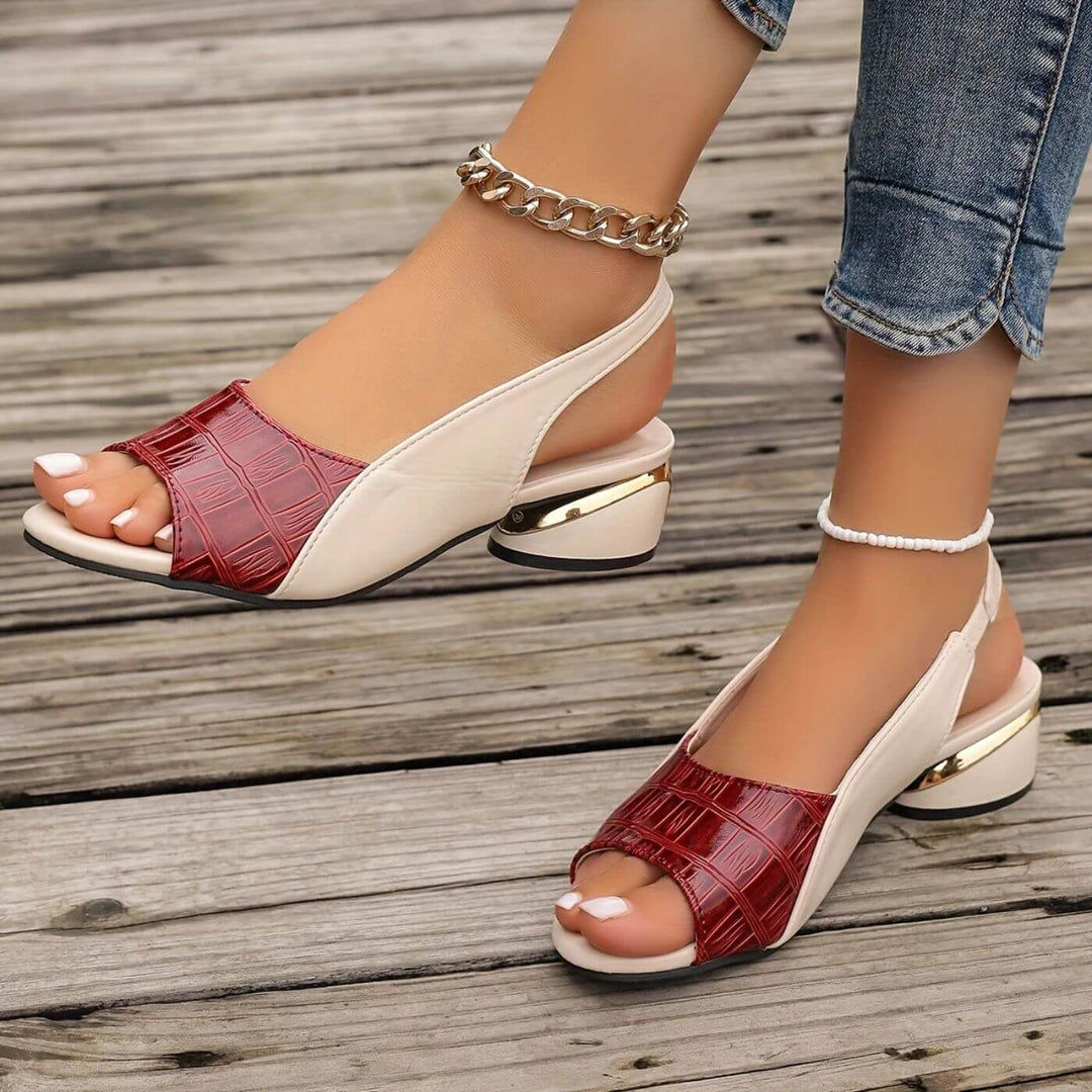 Kristine™ - Elegante Ortopediske Sandaler med Lav Hæl