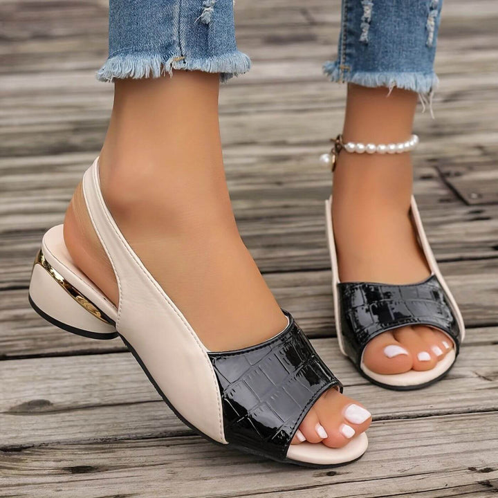 Kristine™ - Elegante Ortopediske Sandaler med Lav Hæl