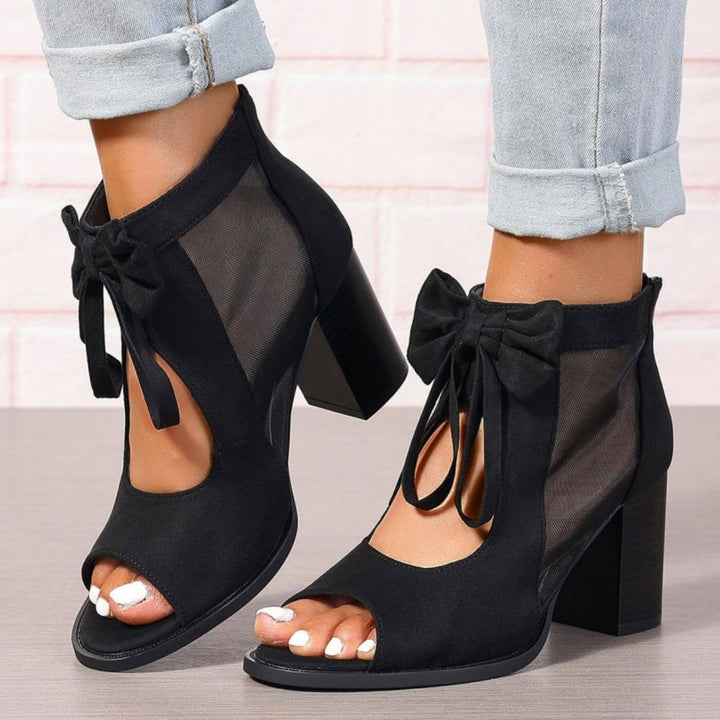 Leah™ - Sløyfe-Pynt Chunky Hæler Ortopediske Sandaler