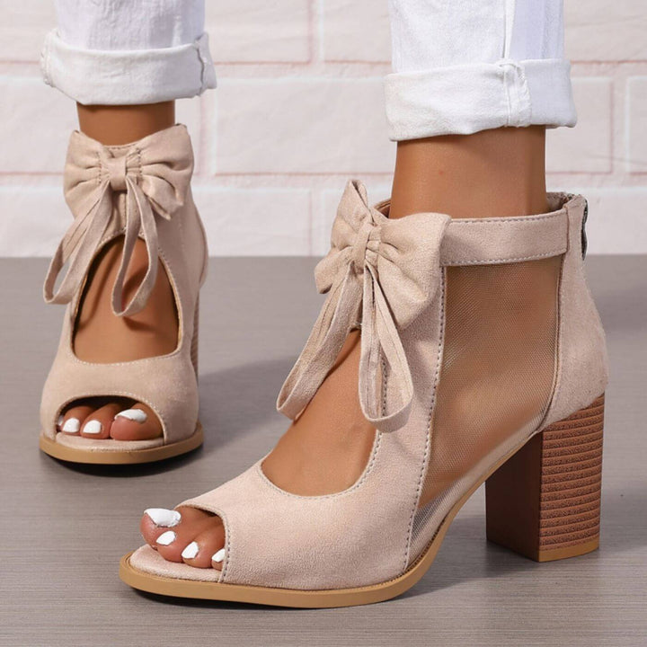Leah™ - Sløyfe-Pynt Chunky Hæler Ortopediske Sandaler