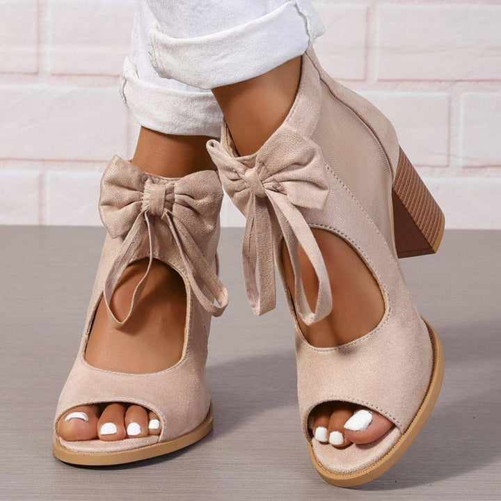 Leah™ - Sløyfe-Pynt Chunky Hæler Ortopediske Sandaler