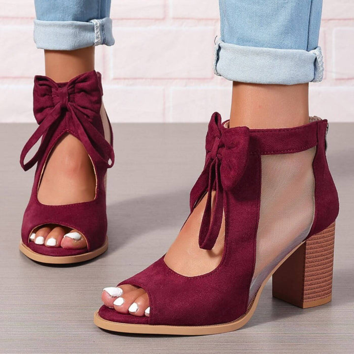 Leah™ - Sløyfe-Pynt Chunky Hæler Ortopediske Sandaler