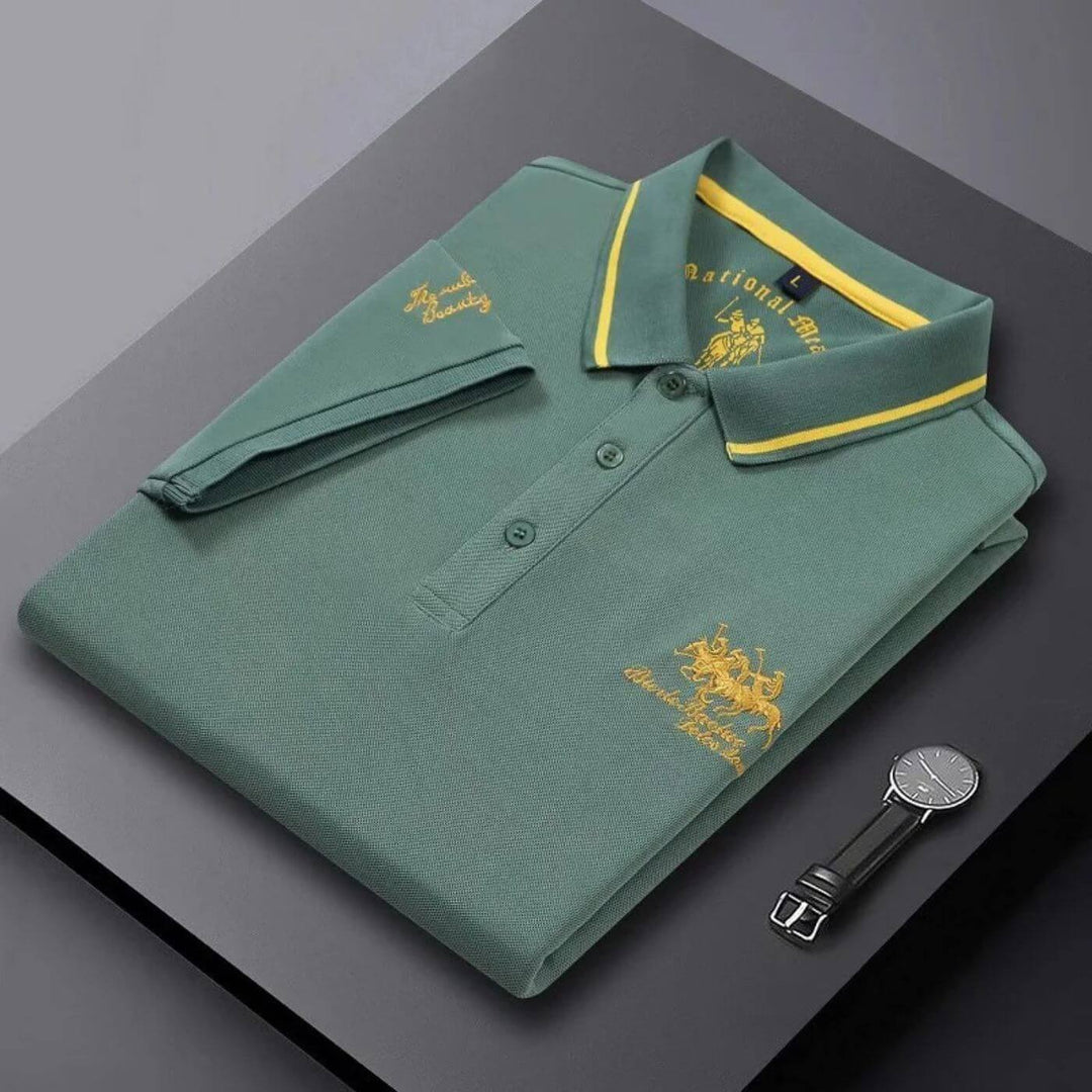 Leander™- Premium Brodert Poloskjorte