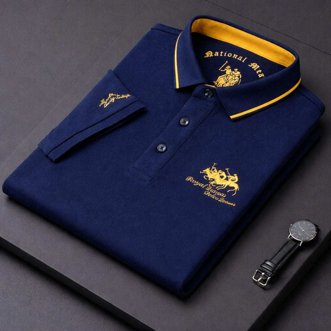 Leif™- Premium Poloskjorte med Broderi for Menn