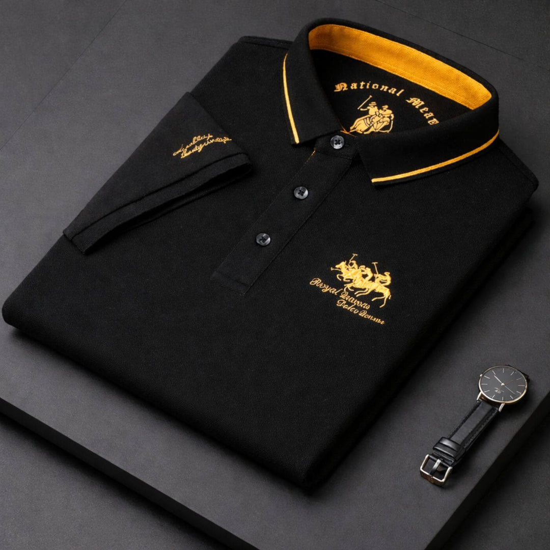Leif™- Premium Poloskjorte med Broderi for Menn