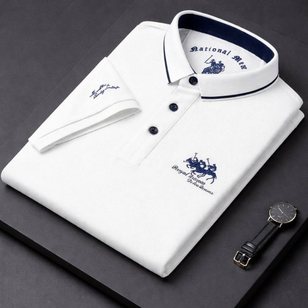 Leif™- Premium Poloskjorte med Broderi for Menn
