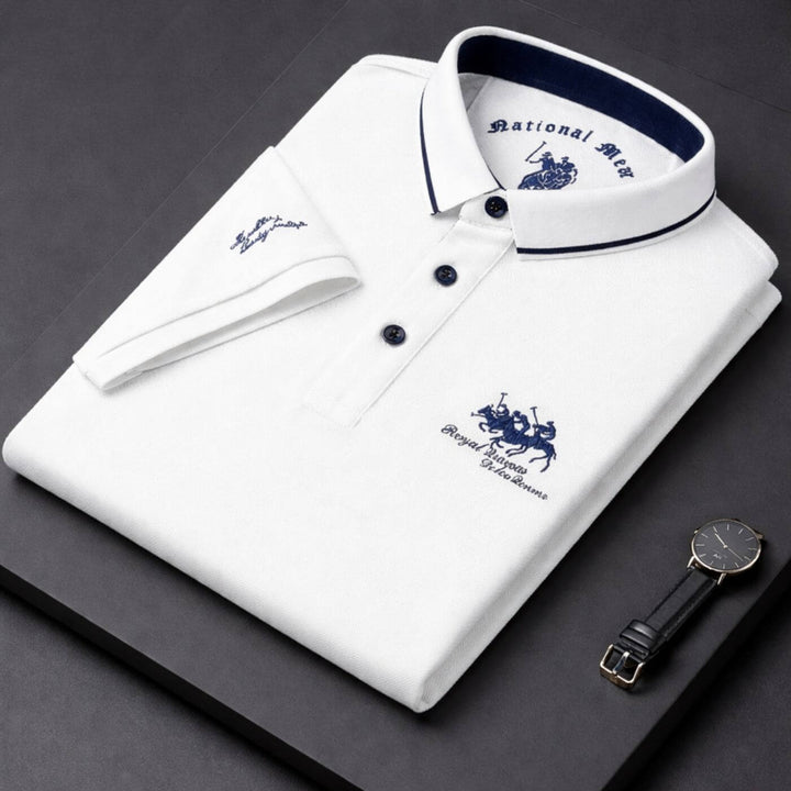 Leif™- Premium Poloskjorte med Broderi for Menn