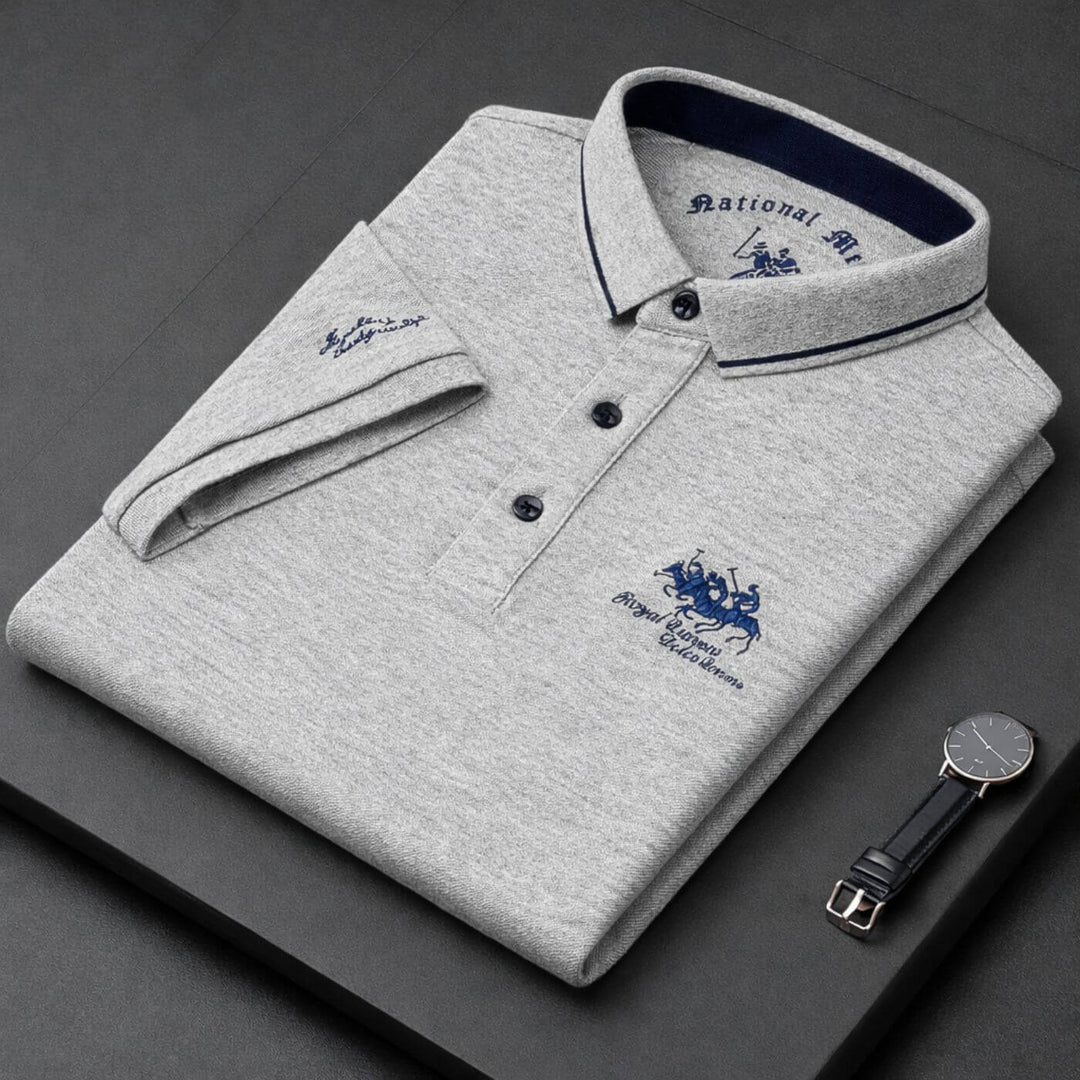 Leif™- Premium Poloskjorte med Broderi for Menn