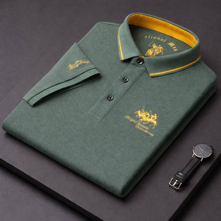 Leif™- Premium Poloskjorte med Broderi for Menn