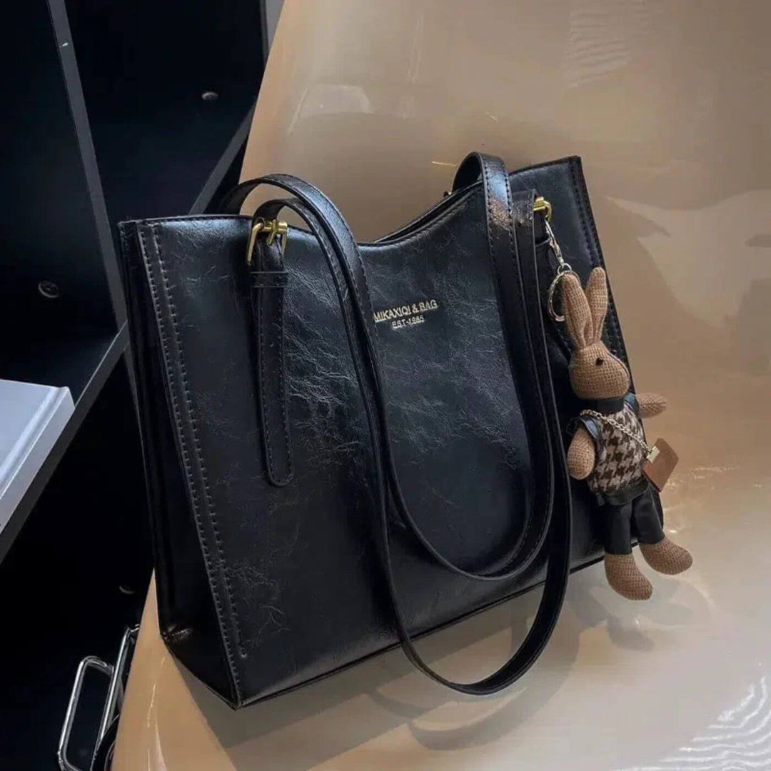 Lene™ – Bunny Charm Vintage Skulderveske i Skinn