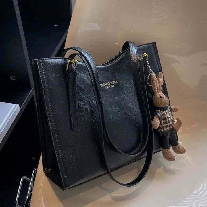 Lene™ – Bunny Charm Vintage Skulderveske i Skinn