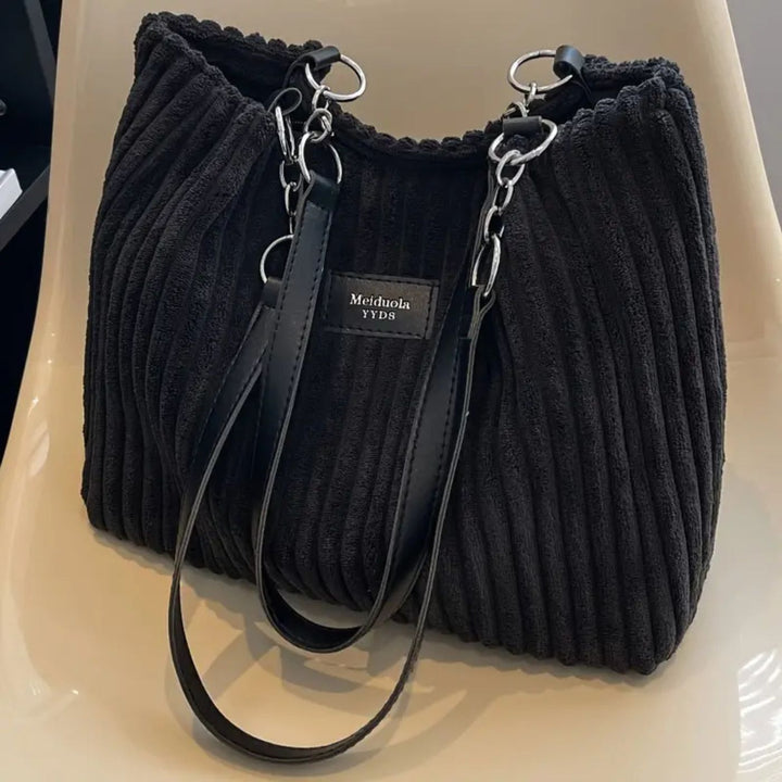 Linnea™ - Elegant kordfløyel håndveske
