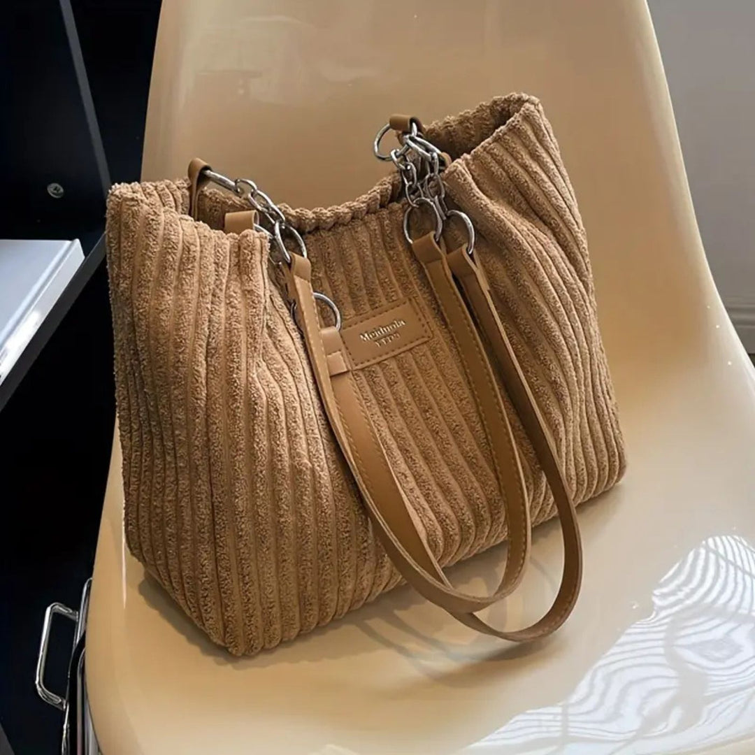 Linnea™ - Elegant kordfløyel håndveske