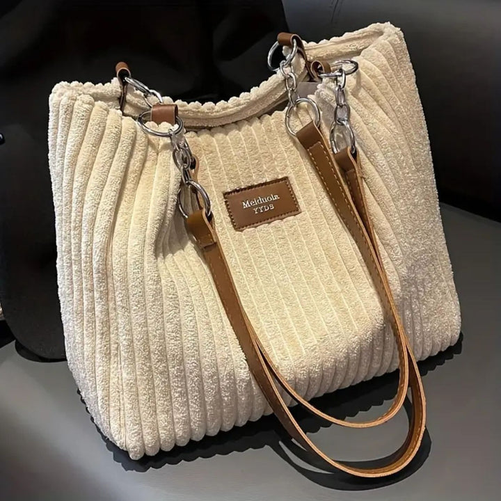 Linnea™ - Elegant kordfløyel håndveske