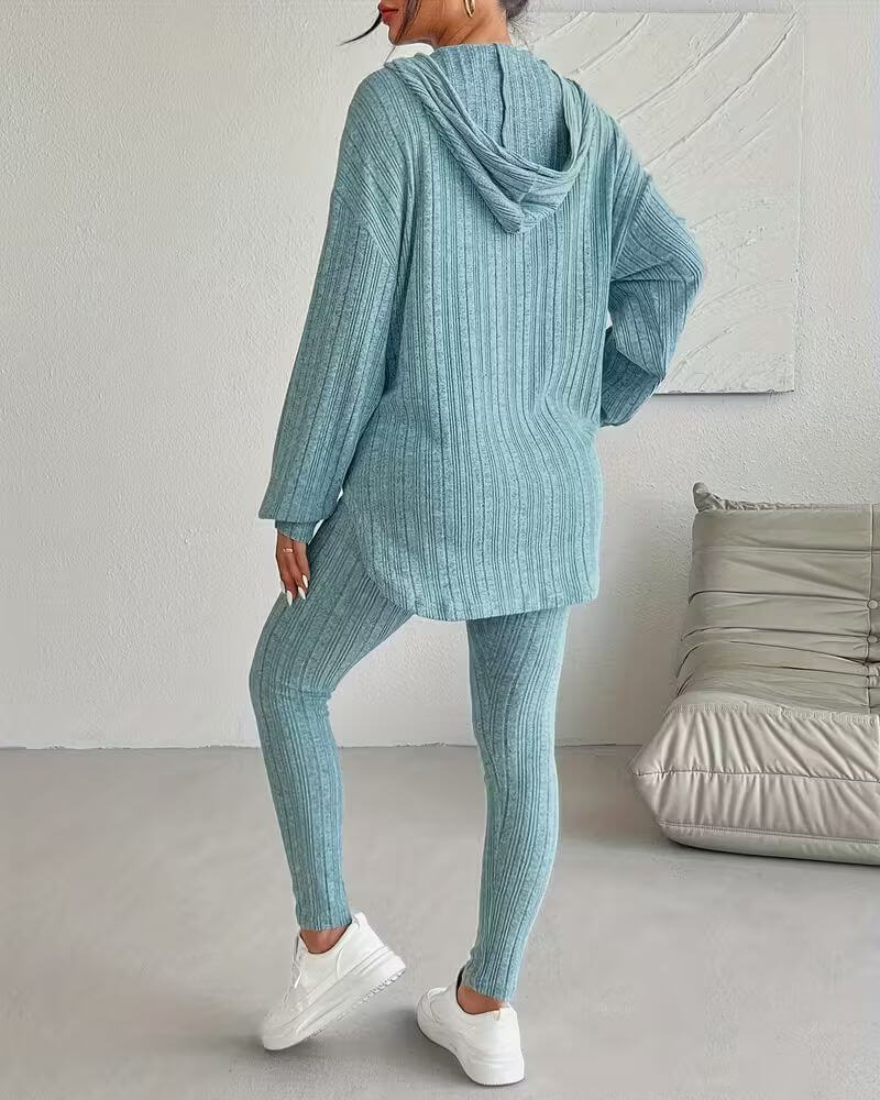 Linnea™ - Hettegenser og Bukse 2-Delt Ribbesett