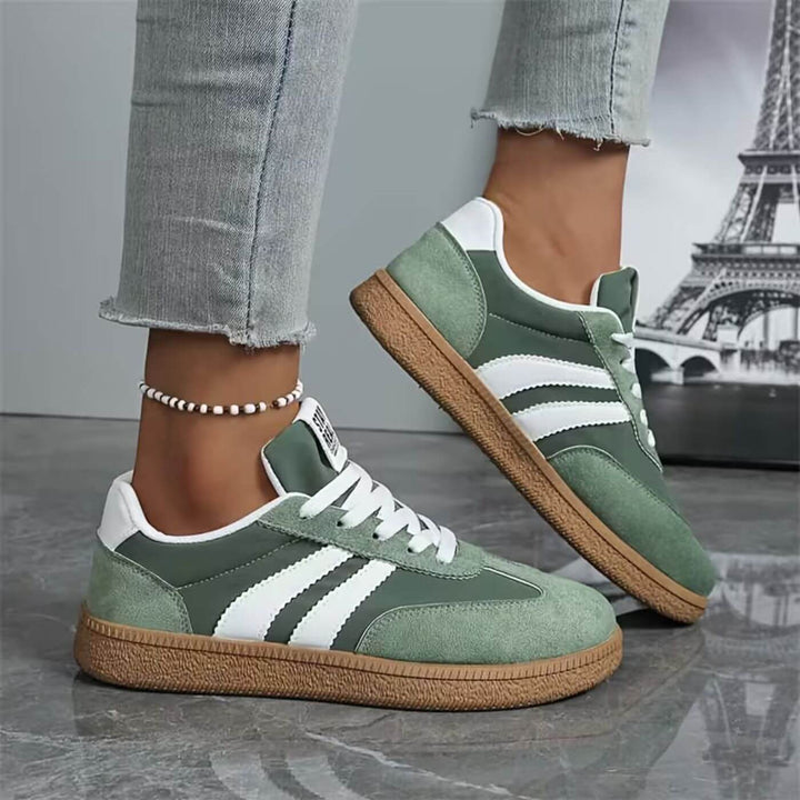 Live™- Stripete Sneakers med Snøring og Rund Tå