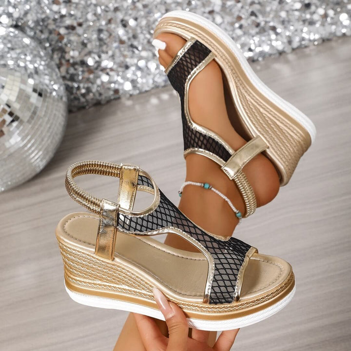 Maisie™ – Elegante ortopediske slip-on sandaler med kilehæl for kvinner