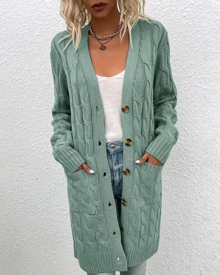 Maja™ – Myk Strikket Cardigan med Knapper