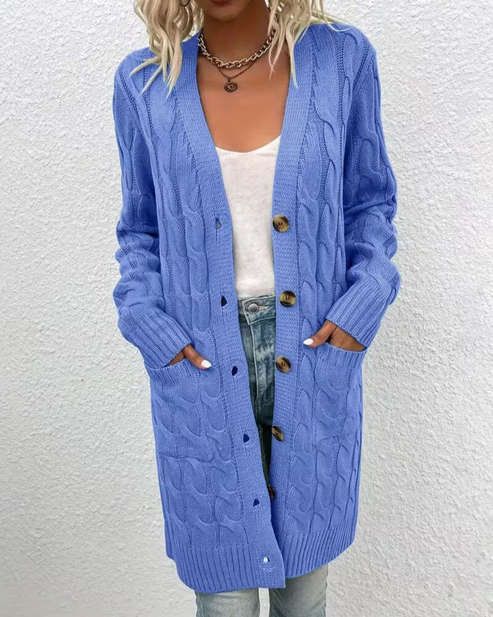 Maja™ – Myk Strikket Cardigan med Knapper