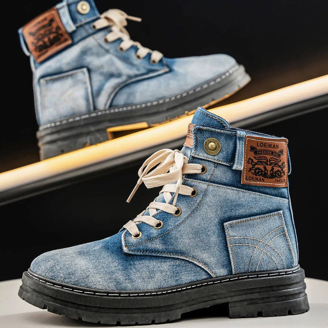 Marius™ – Denim snørestøvler i utility-stil