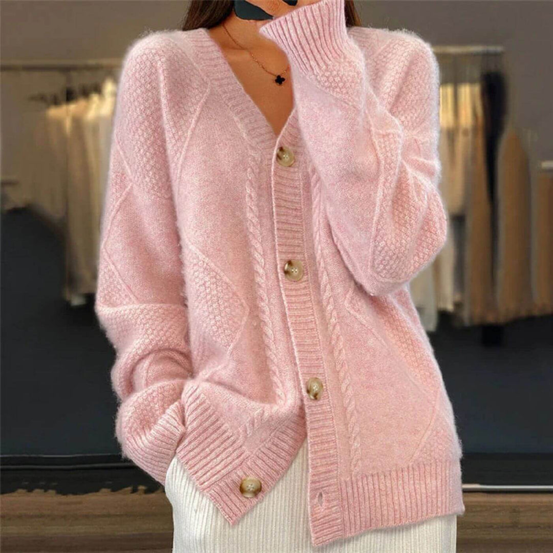 Martine™ - Koselig Strikkekardigan