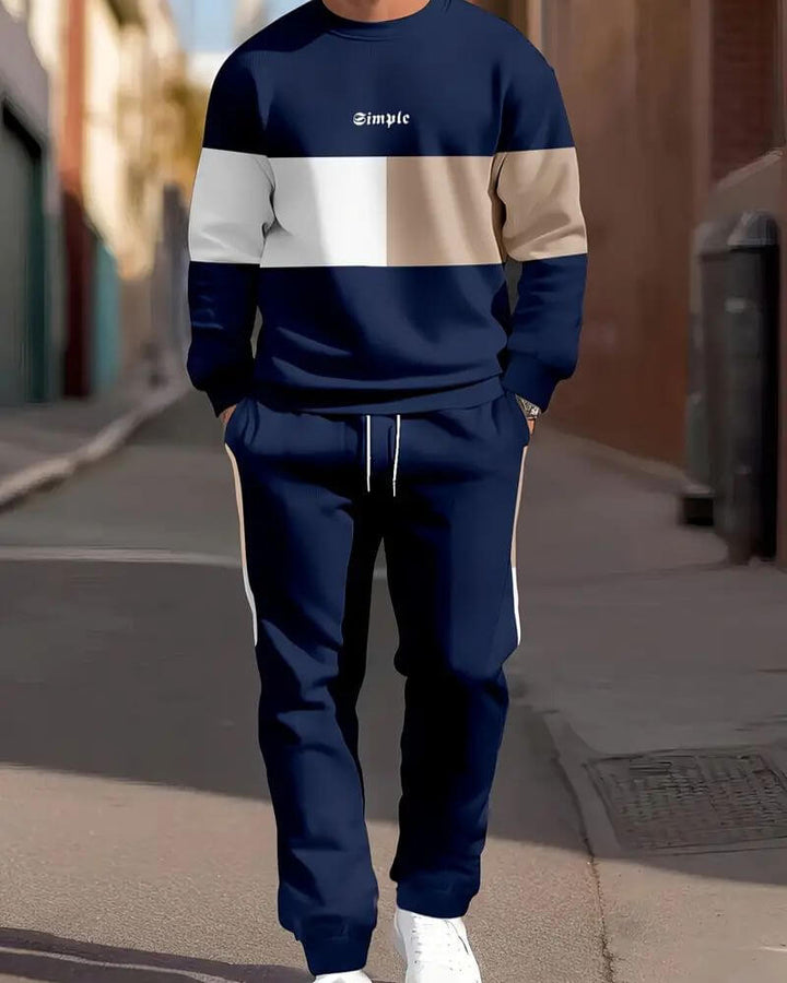 Mats™ - Casual genser og joggebukse-sett