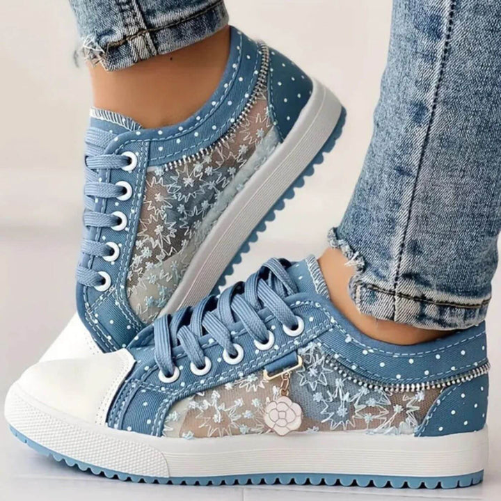 Mia™ – Pustende Ortopediske Sneakers i Blonder