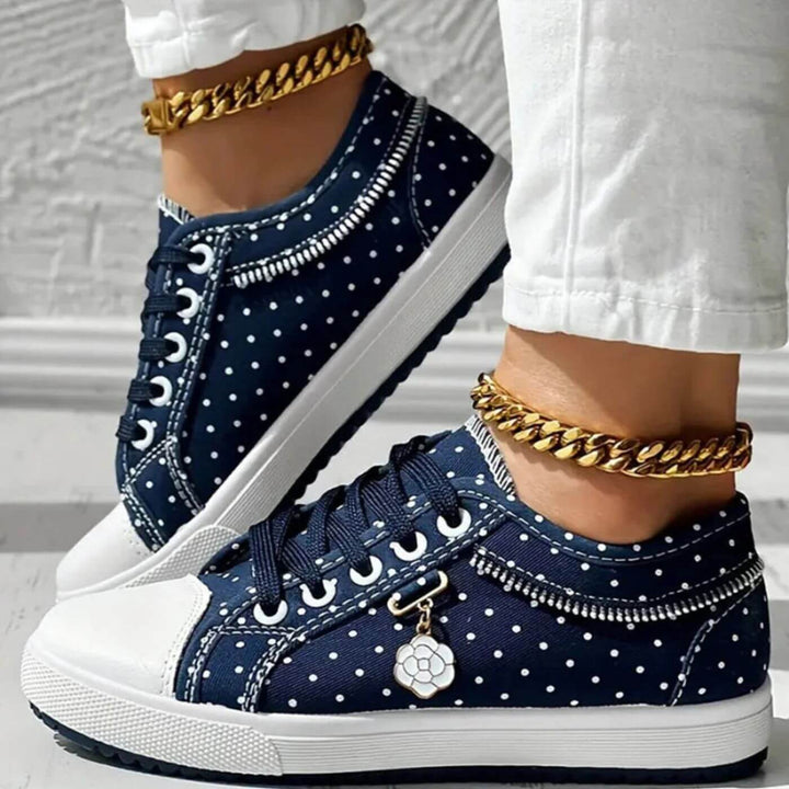 Mia™ – Pustende Ortopediske Sneakers i Blonder