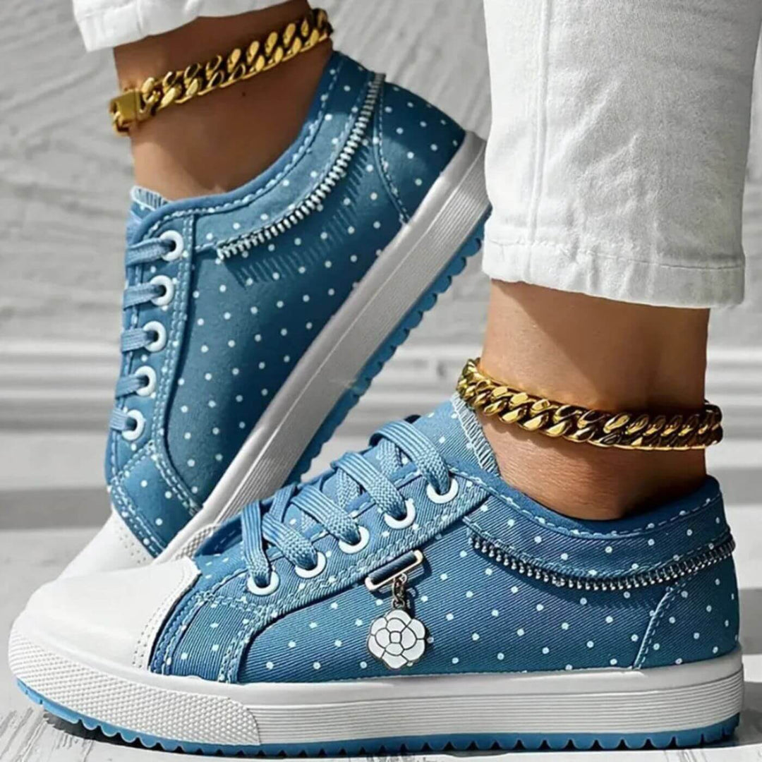 Mia™ – Pustende Ortopediske Sneakers i Blonder