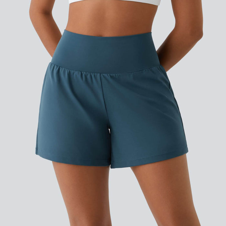 Milla™ - Pustende og Komfortable 2 i 1 Høyt Liv Yoga Shorts