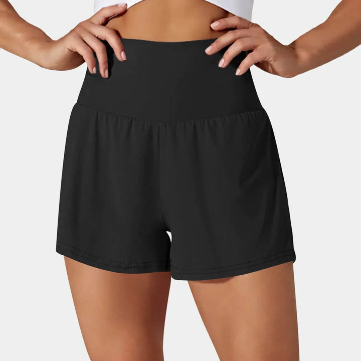 Milla™ - Pustende og Komfortable 2 i 1 Høyt Liv Yoga Shorts