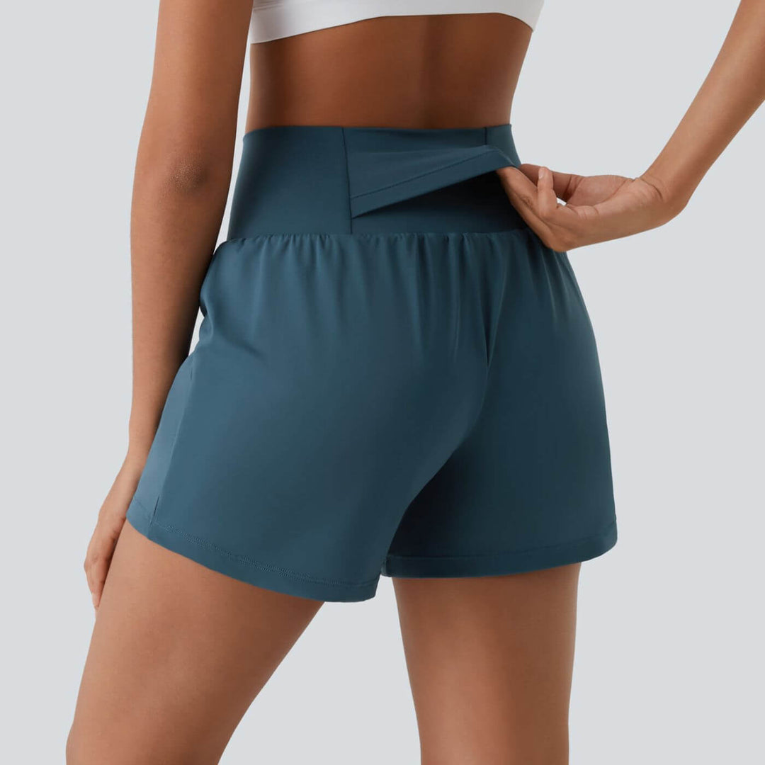 Milla™ - Pustende og Komfortable 2 i 1 Høyt Liv Yoga Shorts