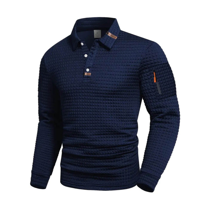NordFit™- Slim Fit Poloskjorte med Struktur og Lomme