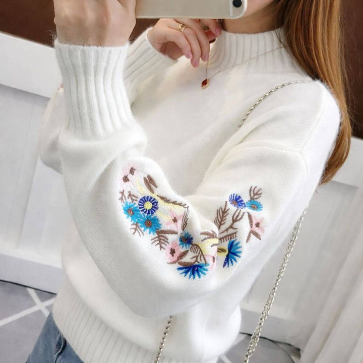 Noreva™- Komfortabel Strikkegenser med Blomstermønster