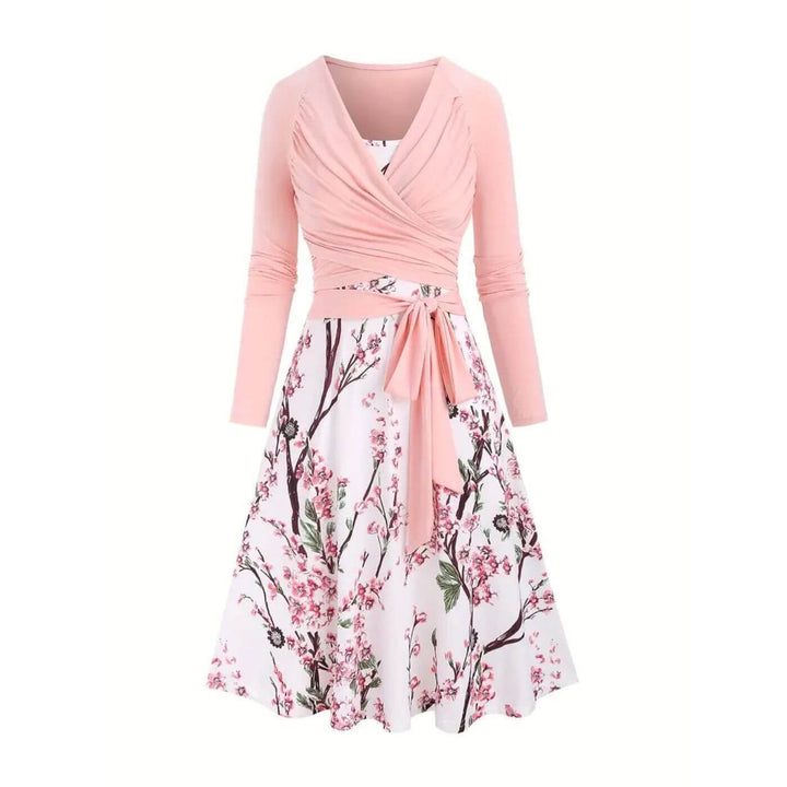 Oline™- Elegant Kirsebærblomst To-Delt Kjole