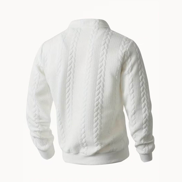 Oliver™ – Uformell genser med kvart glidelås og krage