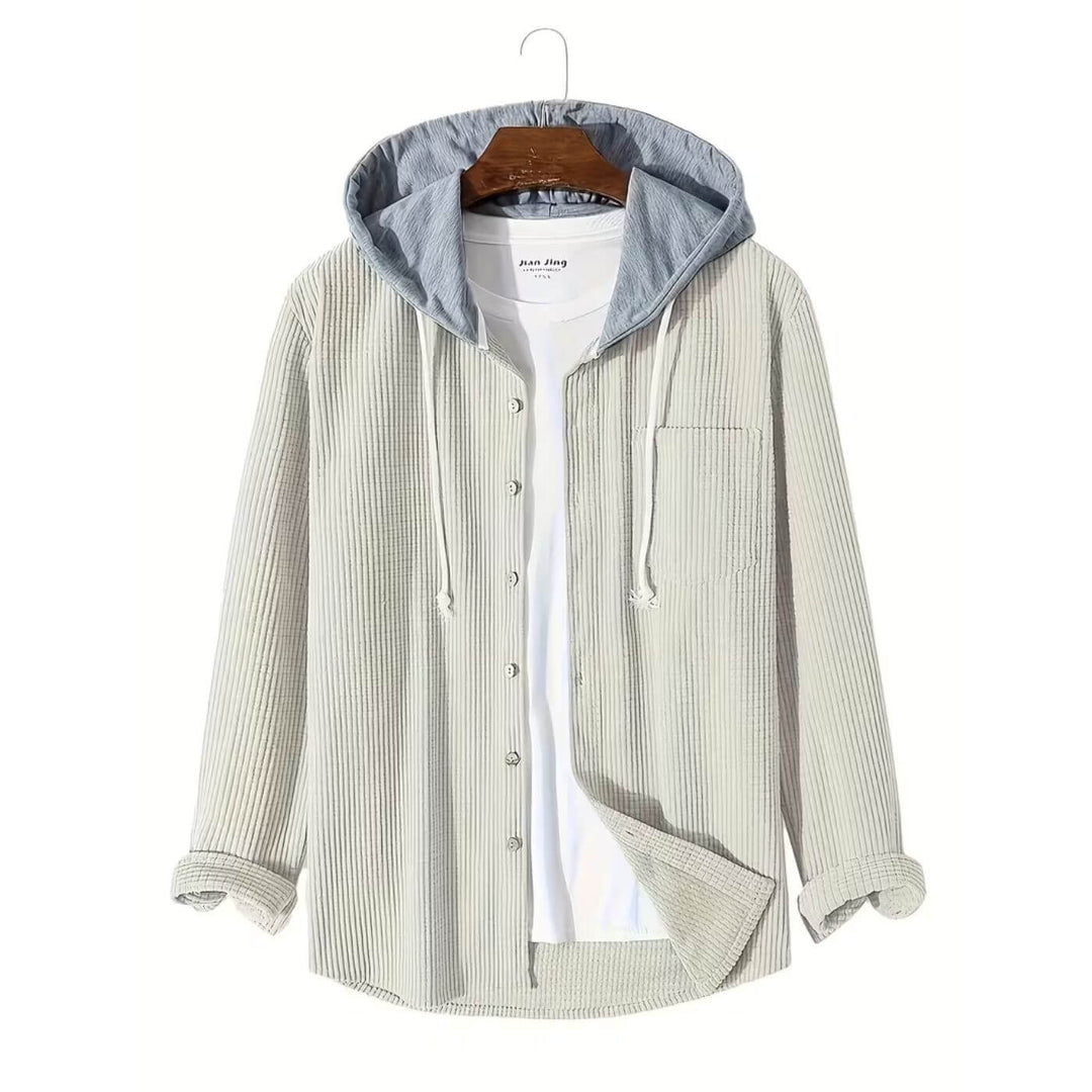 Oskar™ - Knappet Hettejakke i Cordfløyel