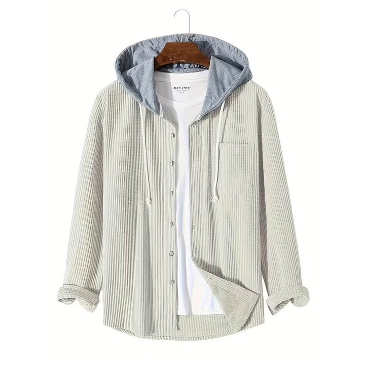 Oskar™ - Knappet Hettejakke i Cordfløyel