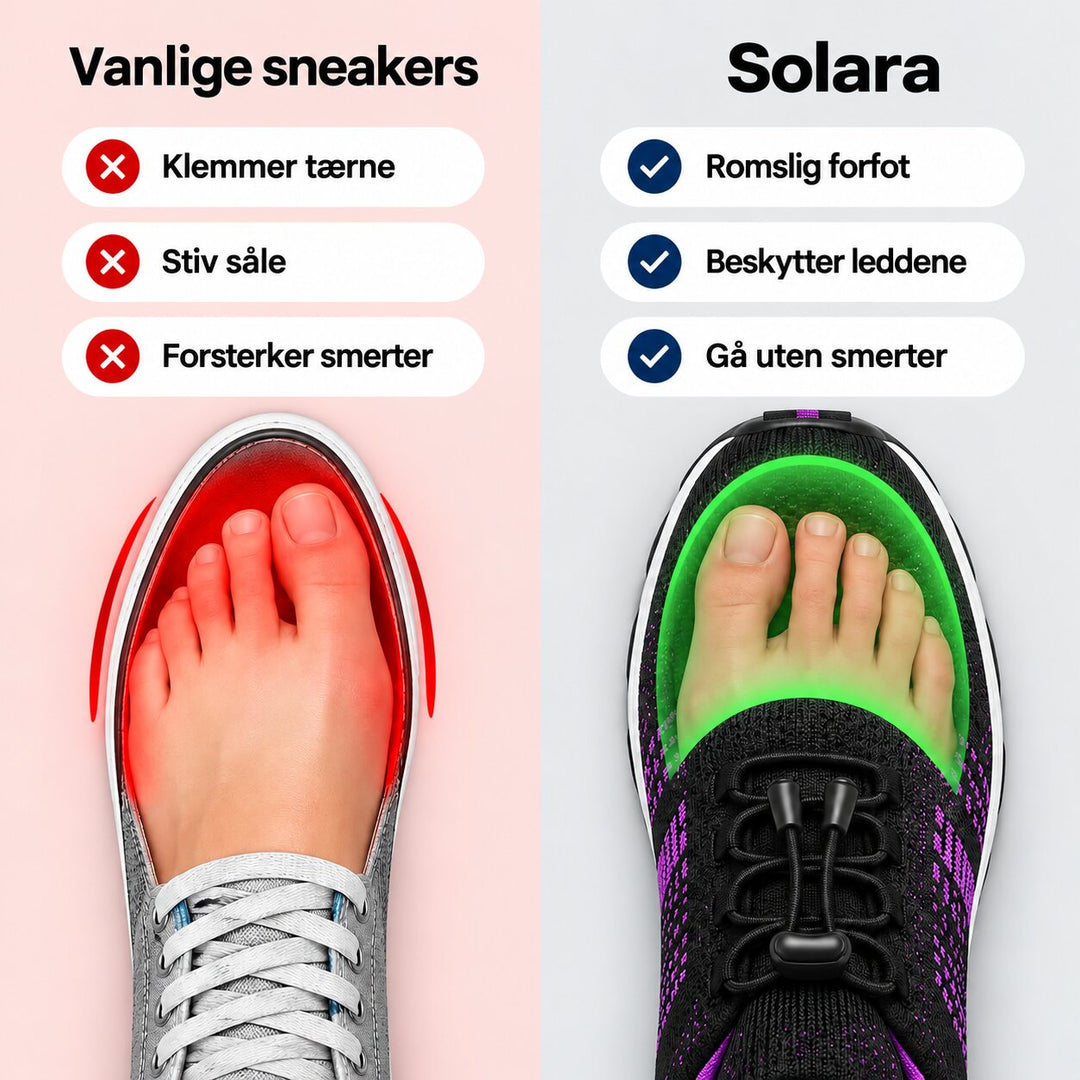 Solara™ – Ortopediske Antiskli Bred Passform Sneakers